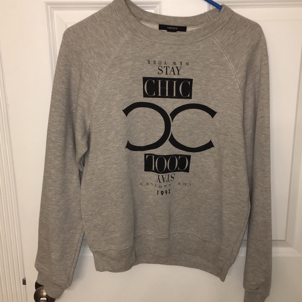 black and grey sweatshirt